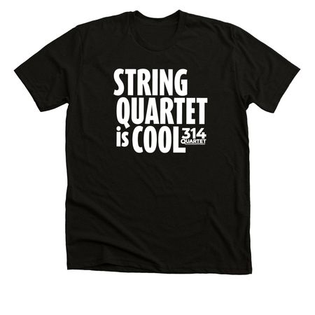 String Quartet is Cool T, a Solid Black Blend Premium Unisex Tee
