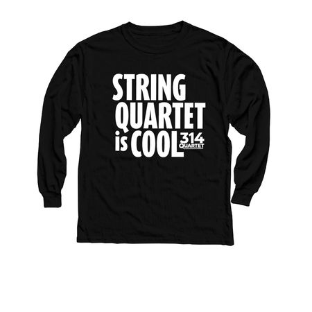 String Quartet is Cool T, a Black Youth Long Sleeve Tee