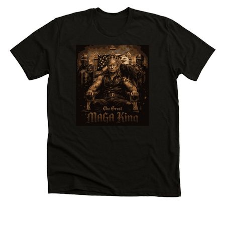 The Great MAGA King, a Solid Black Blend Premium Unisex Tee