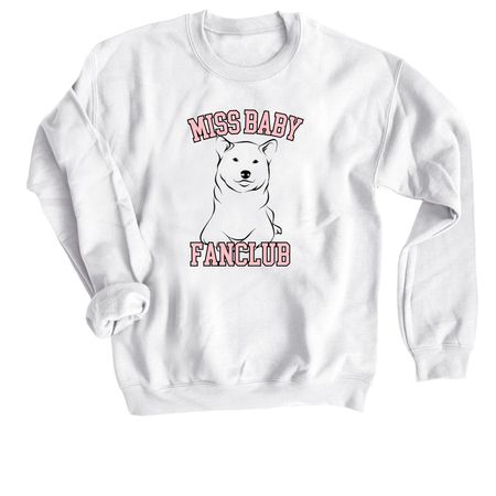 Yuki, a White Crewneck Sweatshirt