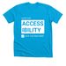 The Accessibility Shirt, a Neon Blue Premium Unisex Tee