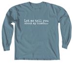 The Fu*k, a Ice Blue Comfort Colors Long Sleeve Tee (back-view)