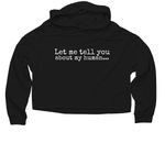The Fu*k, a Black Women?s Lightweight Cropped Hoodie (back-view)