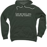 The Fu*k, a Heather Forest Premium Pullover Hoodie (back-view)