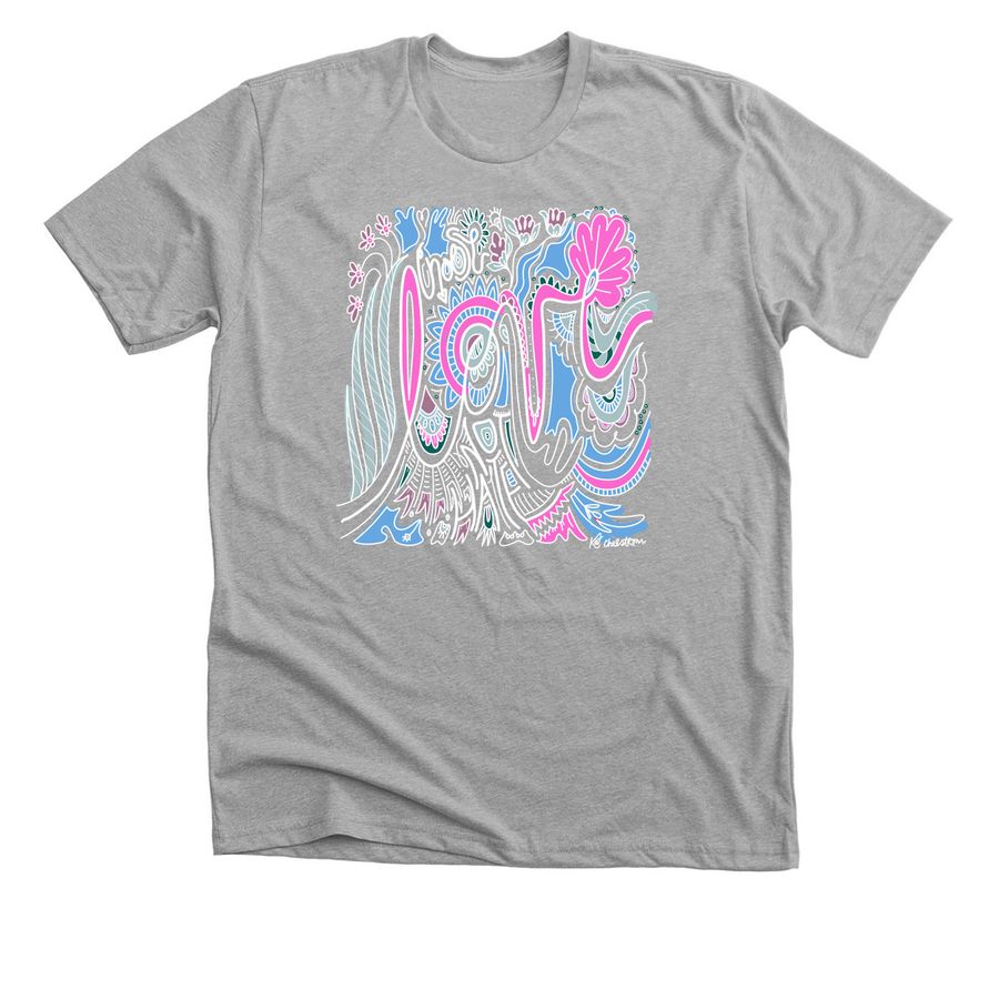 Choose Love - Color, a Athletic Heather Premium Unisex Tee