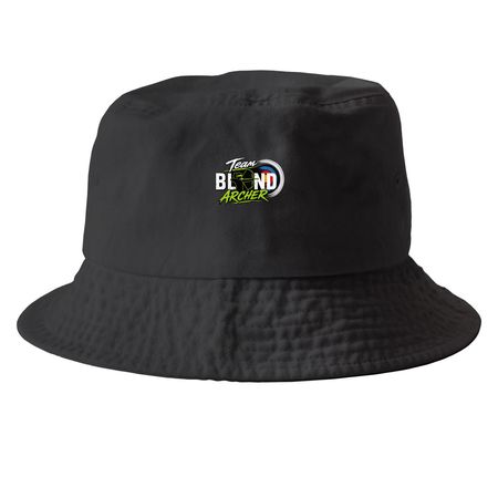 Team Blind Archer, a Black Printed Bucket Hat