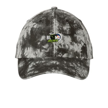 Team Blind Archer, a Black Printed Tie Dye Baseball Hat