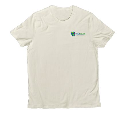 United by Flags Tee, a White Sand Allmade Organic Cotton Unisex Tee (back-view)