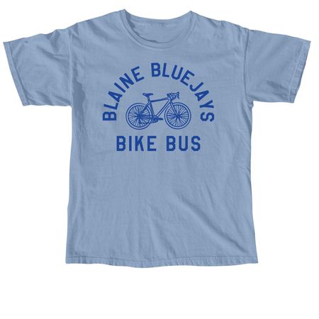 Bike Bus Royal, a Washed Denim Comfort Colors Unisex Tee