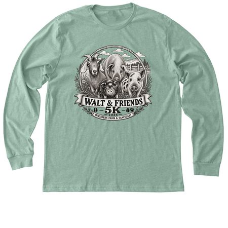 Walt & Friends 5K 2026- Sat, Nov 7, 2026, a Heather Dusty Blue Premium Long Sleeve Tee