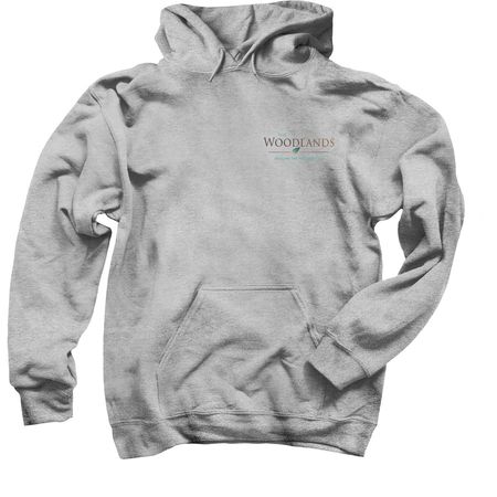 The Woodlands Foundation Logo, a Sport Grey Pullover Hoodie