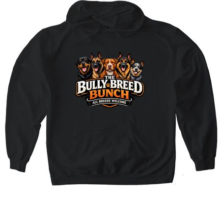 The Bully Breed Bunch, a Black Gildan Softstyle Pullover Hoodie