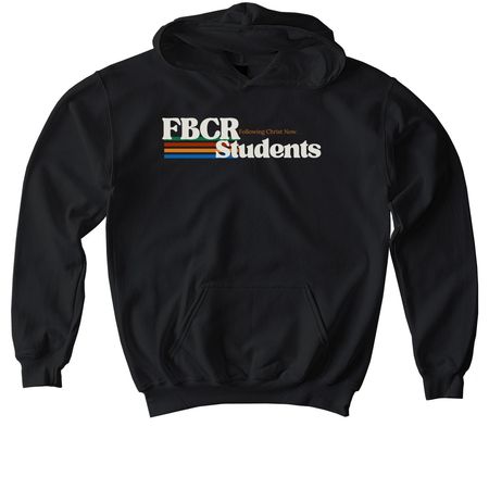 FBCR Students Merch, a Black Softstyle Youth Pullover Hoodie