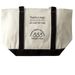 Theatre Bag, a Natural/Black Large Two-Tone Canvas Tote Bag (back-view)