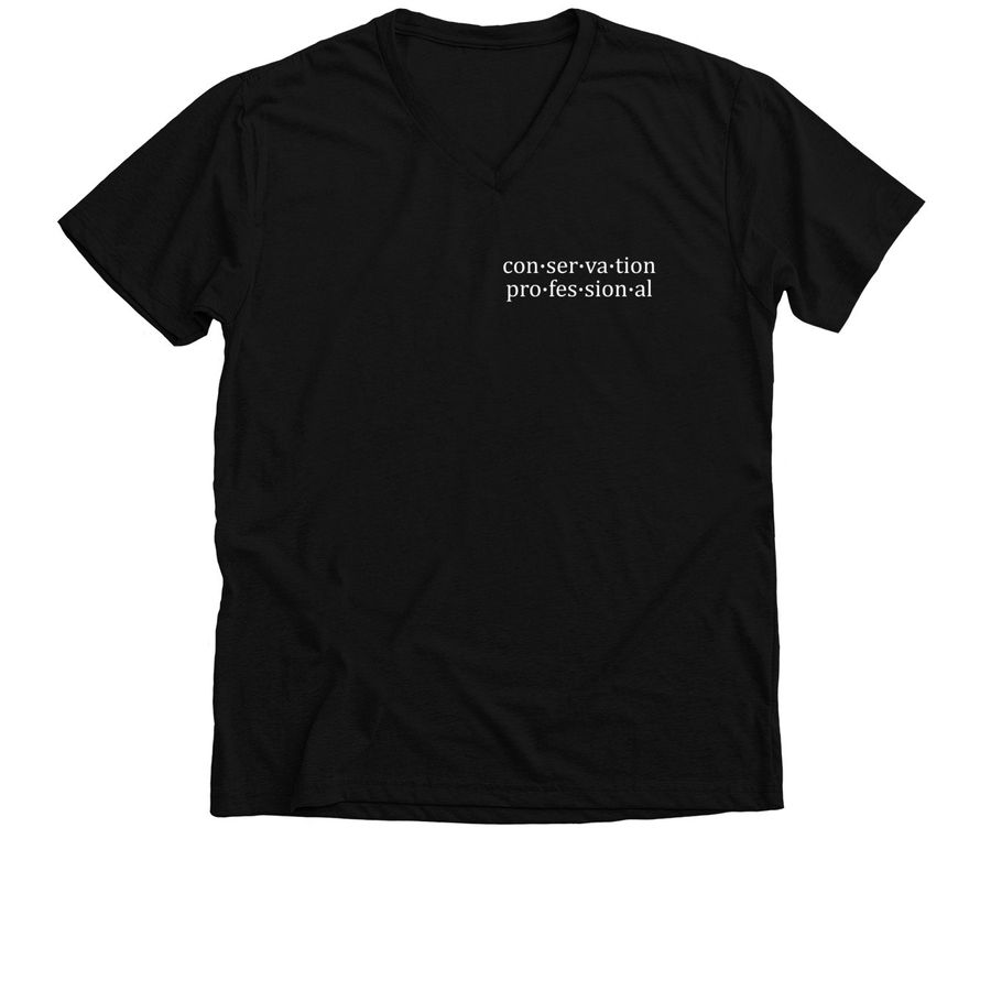 The Conservation Professional, a Solid Black Blend Premium V-Neck Tee