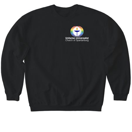 Open to All - Dark Colors, a Black Softstyle Crewneck Sweatshirt