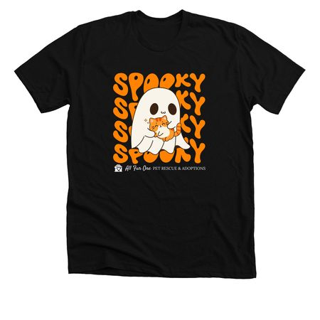 Spooky!, a Solid Black Blend Premium Unisex Tee