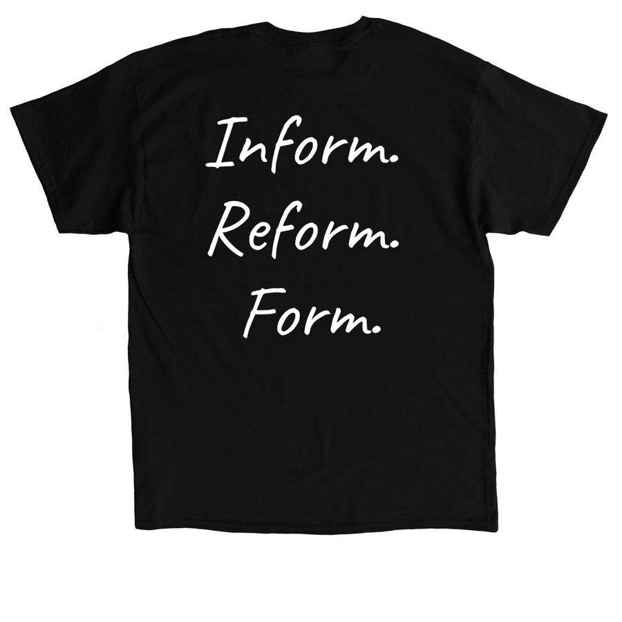Form the Family, a Black Classic Unisex Tee (back-view)