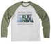 Historic Home Defense League, a Olive You Green/ Bright White Allmade Eco Triblend Colorblock Raglan Long Sleeve Tee