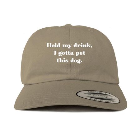 Hold My Drink, a Khaki Printed Classic Baseball Cap