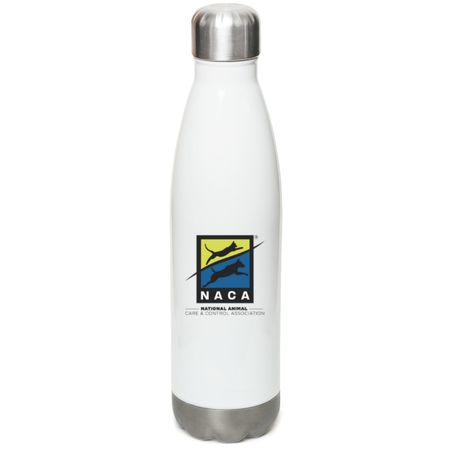 NACA Reusable Water Bottle, a White Stainless Steel Water Bottle