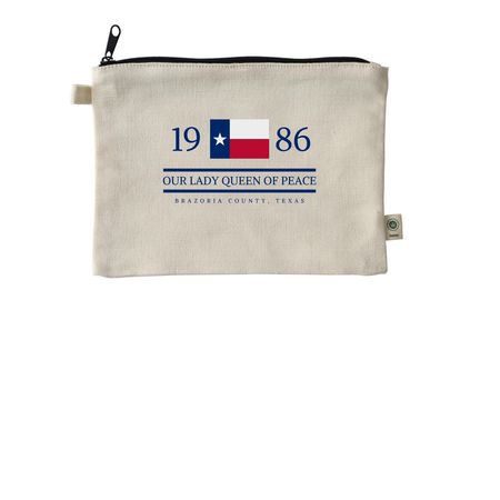 Texas Forever Pouch, a Natural 9"x7" Hemp Blend Pouch
