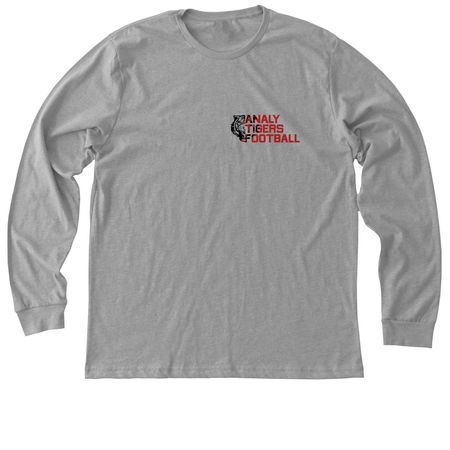 Black Tiger Head Analy Tigers Football, a Athletic Heather Premium Long Sleeve Tee