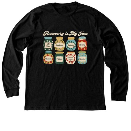 Recovery Recipe, a Black Heather Premium Long Sleeve Tee