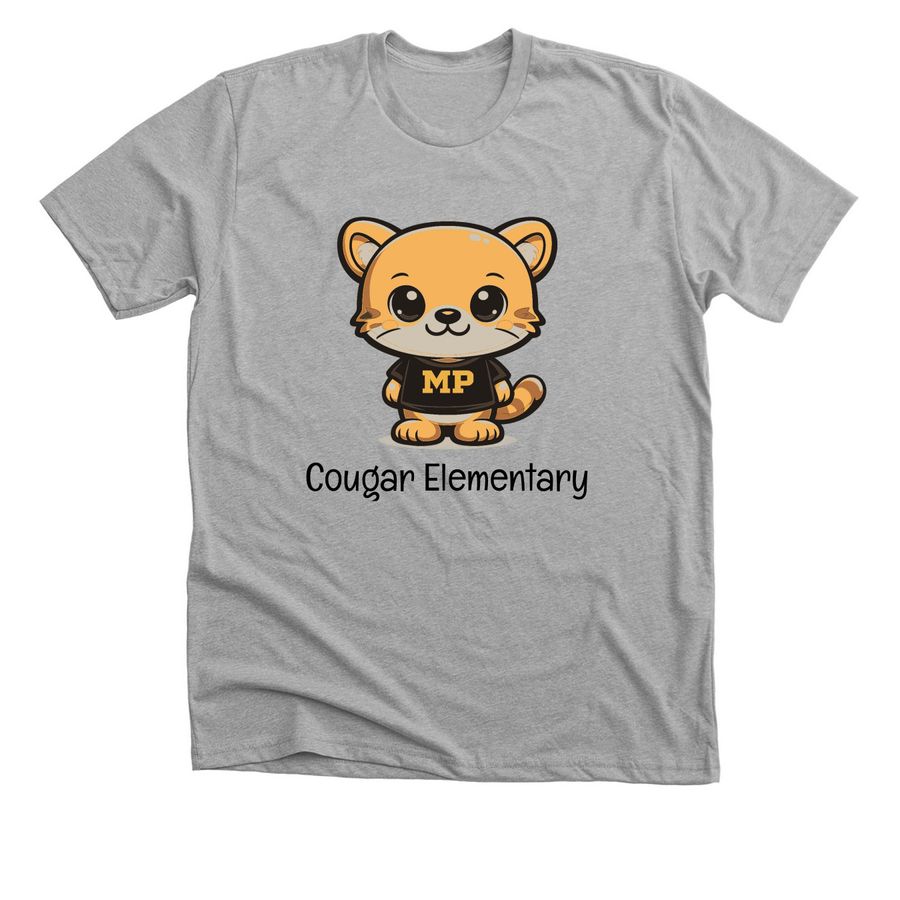 Chibi Style Cougar, a Athletic Heather Premium Unisex Tee