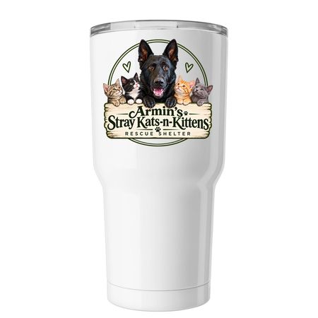 Armin?s Kat n Kitten Tumbler, a White Insulated Tumbler