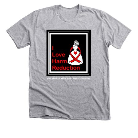 I Love Harm Reduction&nbsp;, a Athletic Heather Premium Unisex Tee