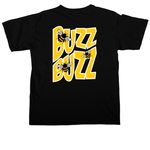 Bumblebees, a Black Comfort Colors Unisex Tee (back-view)