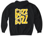Bumblebees, a Black Gildan Softstyle Pullover Hoodie (back-view)
