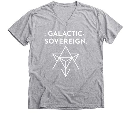 : GALACTIC-SOVEREIGN., a Athletic Heather Premium V-Neck Tee