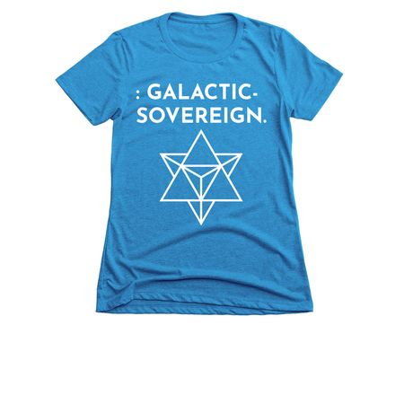 : GALACTIC-SOVEREIGN., a Turquoise Women's Slim Fit Tee