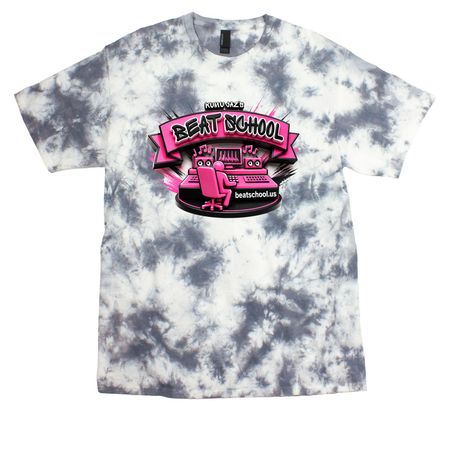 Beat School Tye Dye T's, a Grey Crystal Tie Dye Tee
