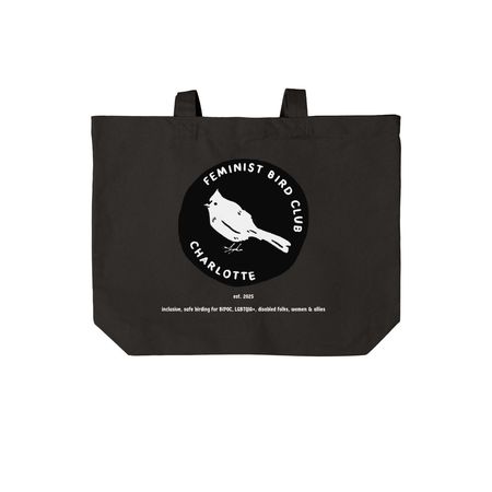 FBC Charlotte Logo Totes, a Deep Black Cotton Canvas Tote Bag