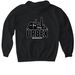 The Seeker Hoodie, a Black Gildan Softstyle Pullover Hoodie (back-view)