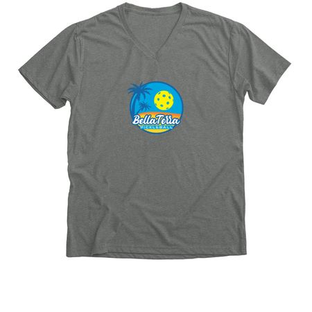 Bella Terra V-Neck T-Shirts, a Deep Heather Premium V-Neck Tee