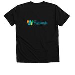 Nina Adey T-Shirt, a Solid Black Blend Premium V-Neck Tee (back-view)