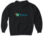 Nina Adey T-Shirt, a Black Gildan Softstyle Pullover Hoodie (back-view)