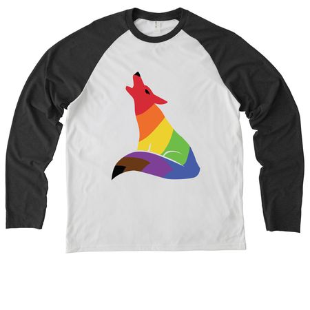 PACE Coyotes, a Space Black/ Bright White Allmade Eco Triblend Colorblock Raglan Long Sleeve Tee