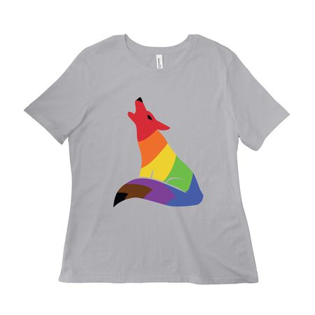 PACE Coyotes, a Solid Athletic Grey Women?s Relaxed Cotton Tee