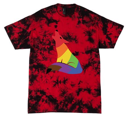 PACE Coyotes, a Black/ Red Crystal Tie Dye Tee