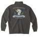 Full Color Front & Back, a Asphalt Midweight Quarter Zip Pullover (back-view)