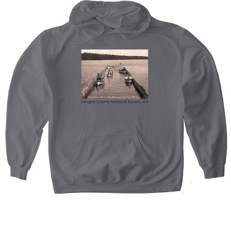 At the Channel Between Carlos and Darling, a Charcoal Gildan Softstyle Pullover Hoodie