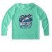 Still Waters 2026, a Bright Seafoam UV Performance Long Sleeve Hoodie (back-view)