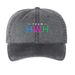 Support TeamHWH, a Black Printed Pigment Dye Baseball Cap