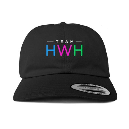 Support TeamHWH, a Black Printed Classic Baseball Cap