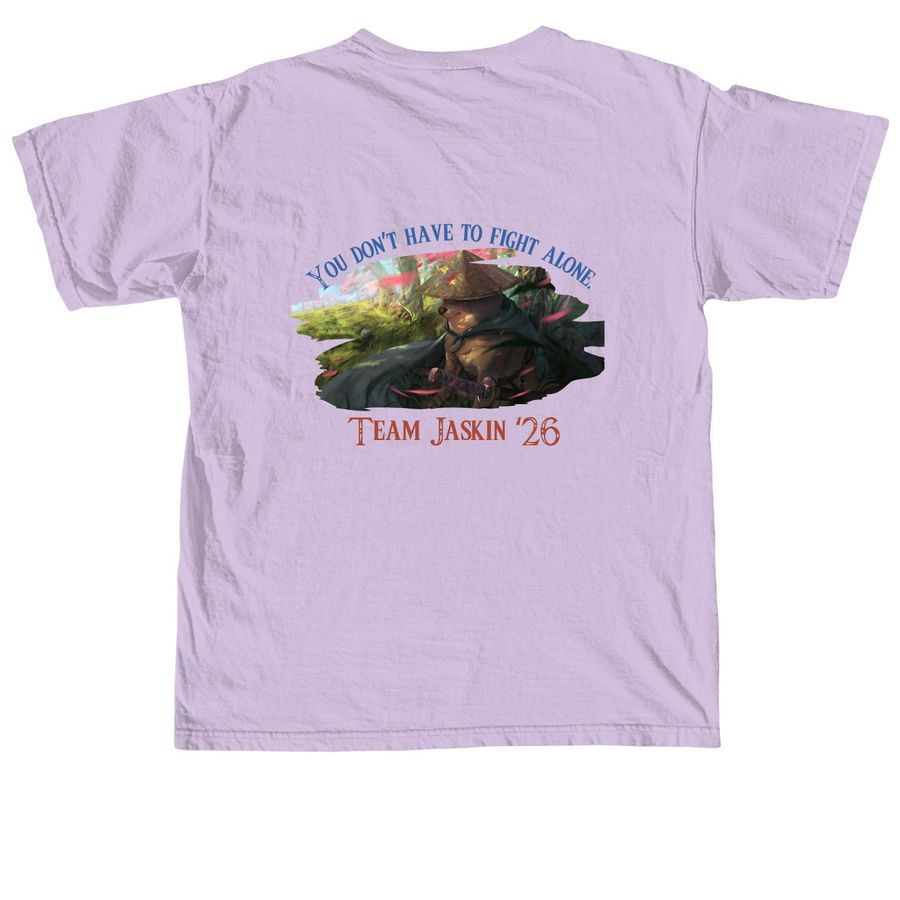 Team Jaskin 2026 T-Shirt, a Orchid Comfort Colors Unisex Tee (back-view)